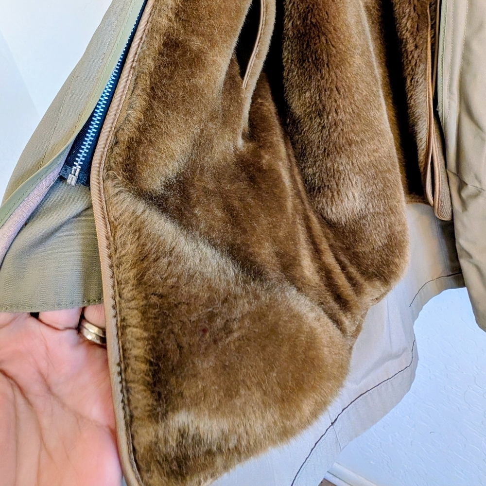 VTG London Fog Maincoats Tan Trench Coat Classic Tailored Overcoat Raincoat - Picture 5 of 16